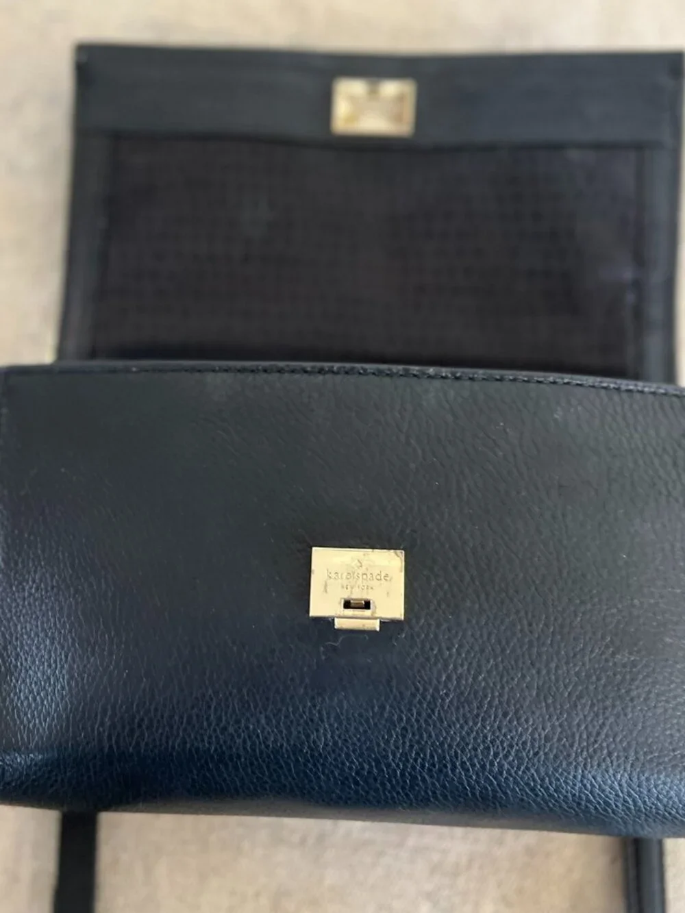 Kate Spade Lr Madison Willow Flap Black Saffiano Leather Crossbody Bag